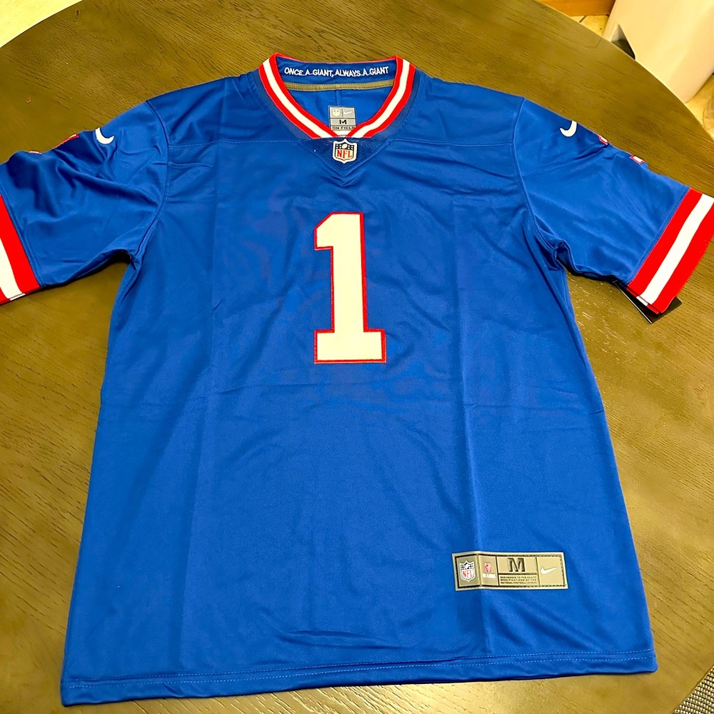 New York Giants Stitched Malik Nabers Men's Home Alternative Jersey